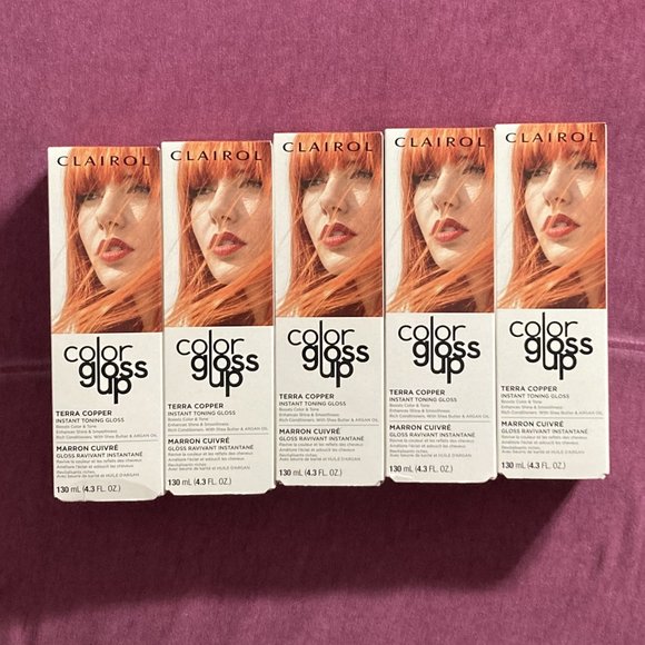 5 NEW Boxes Clairol Color Gloss Up Semi Permanent Hair Color, Terra Copper Color - Picture 2 of 5